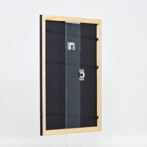 Cadre photo bois profil 43 noir brillant 13x13 cm