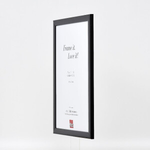 Cadre photo bois profil 43 noir brillant 13x13 cm