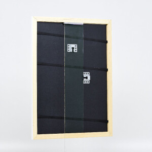 Cadre photo en bois Profil 43 blanc brillant 13x13 cm