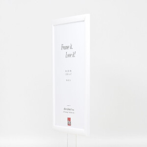 Cadre photo en bois Profil 43 blanc brillant 13x13 cm