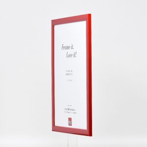 Cadre photo en bois profil 43, rouge brillant 13x13 cm