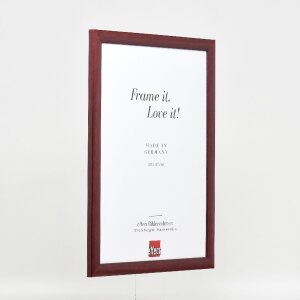 Cadre photo en bois profil 43 rouge 13x18 cm