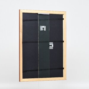 Cadre photo en bois marron 18x24 cm, verre normal, profil 43