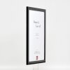 Cadre photo bois profil 43 noir brillant 18x32 cm verre normal
