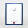 Cadre photo en bois Profil 43 royalblau 20x25 cm verre standard