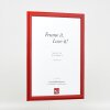 Cadre photo en bois profil 43 rouge brillant 21x28 cm