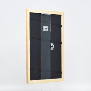 Cadre photo bois massif Profil 43 naturel 21x28 cm verre standard