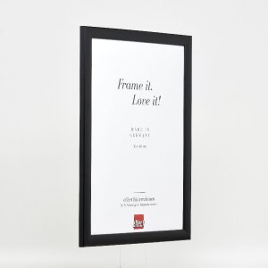 Cadre photo en bois Profil 43 noir 25x35 cm