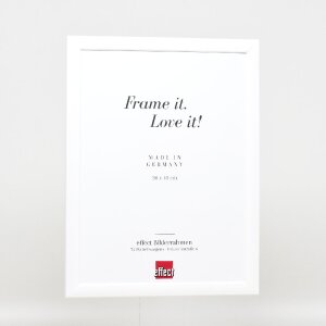 Cadre photo bois profil 43 blanc mat 25x35 cm