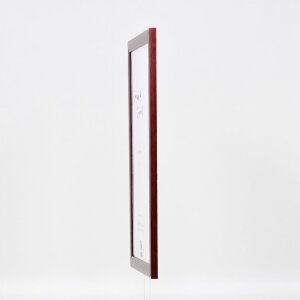 Cadre photo en bois profil 43 rouge 25x50 cm