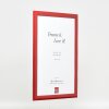 Cadre photo bois profil 43 rouge brillant 25x70 cm