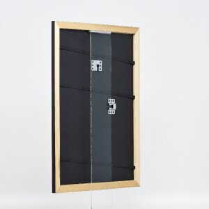 Cadre photo en bois effet Profil 43 noir 27x48 cm