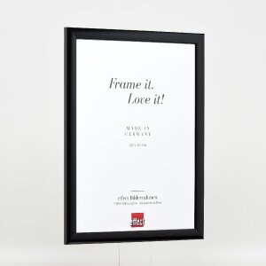 Cadre photo en bois noir brillant 27x48 cm - Profil 43