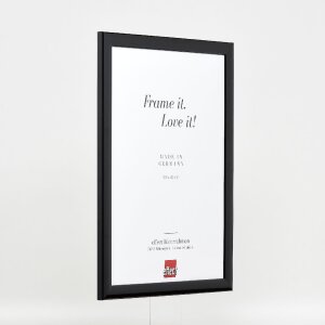 Cadre photo bois profil 43 noir brillant 28x35 cm