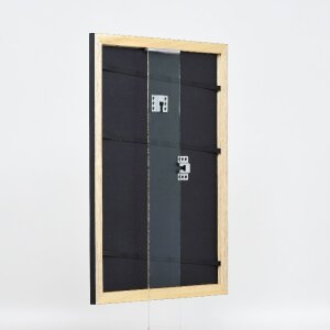 Cadre photo en bois noir brillant 29,7x42 cm - Profil 43