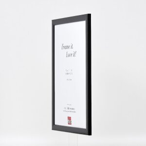 Cadre photo bois profil 43 noir brillant 30x45 cm
