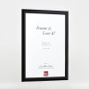 Cadre photo bois profil 43 noir brillant 30x45 cm