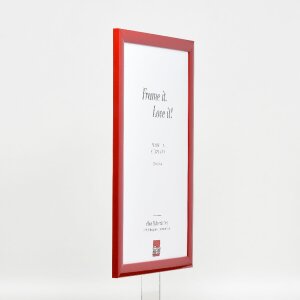 Cadre photo en bois profil 43, rouge brillant 35x50 cm