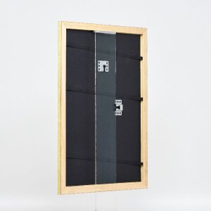 Cadre photo en bois doré 40x60 cm avec verre normal