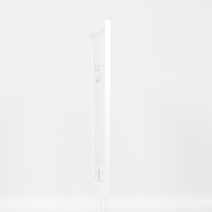 Cadre photo en bois profil 43 blanc brillant 40x60 cm verre normal