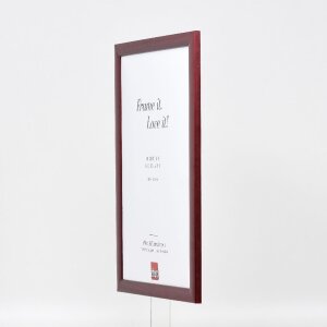 Cadre photo en bois effet profil 43 rouge 45x60 cm verre normal