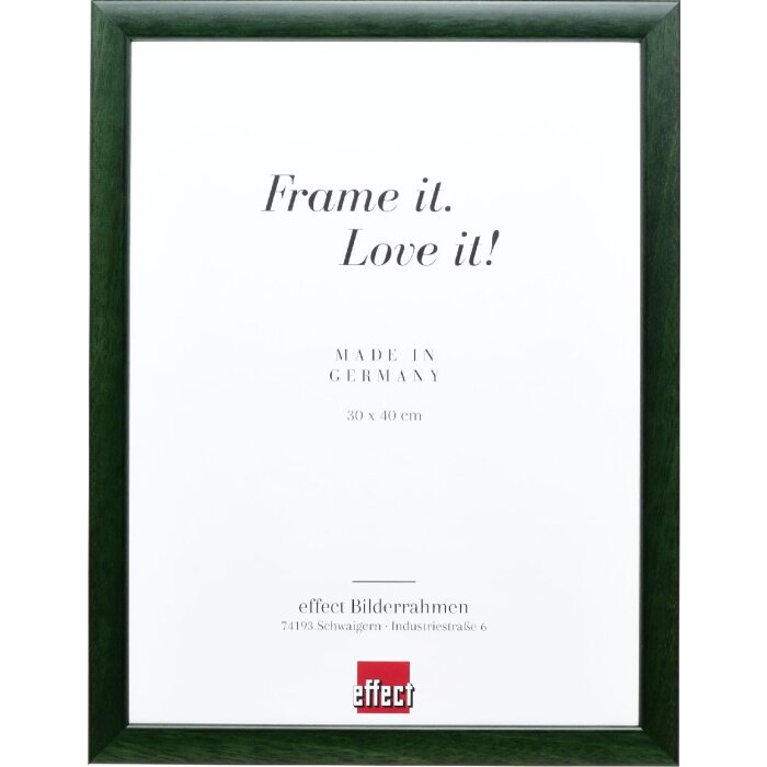 Cadre photo en bois profil 43 tannengrün 50x100 cm verre normal