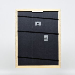 Cadre photo en bois effet Profil 43 noir brillant 50x100 cm