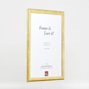 Cadre photo en bois doré 50x50 cm, verre standard