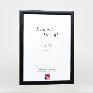 Cadre photo bois Profil 43 noir 50x60 cm verre normal