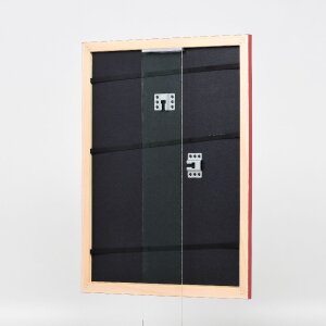 Cadre photo bois profil 43 rouge brillant 60x60 cm