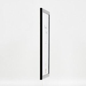 Cadre photo en bois profil 43 noir brillant 70x70 cm