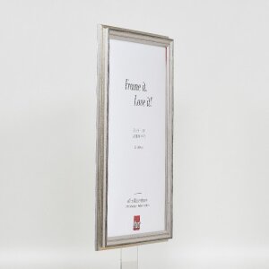 Cadre photo baroque argent 60x80 cm verre normal