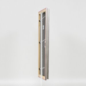 Cadre photo baroque en bois massif argent 59,4x84,1 cm