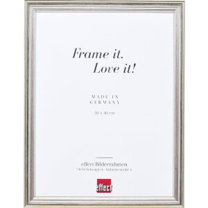 Cadre photo baroque argent 14,8x21 cm, bois massif, verre...