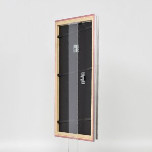 Cadre photo en bois style baroque argent 30,5x91,5 cm verre normal