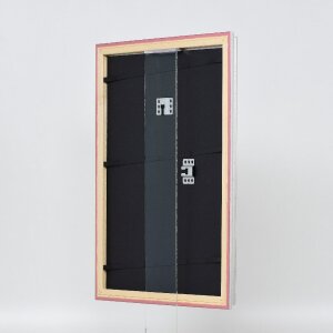 Cadre photo en bois style baroque argent 30,5x91,5 cm verre normal