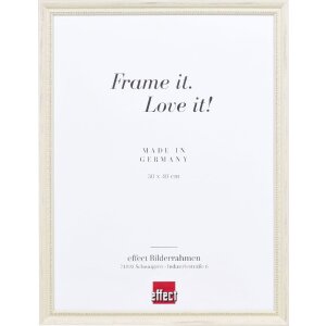 Cadre photo en bois Profil 48 blanc avec verre clair