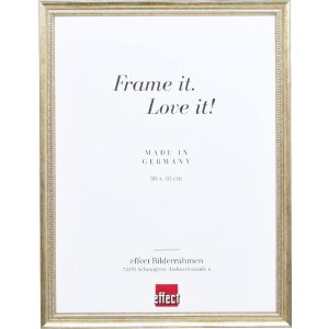 Cadre photo bois profil 48 or 10x10 cm avec verre clair