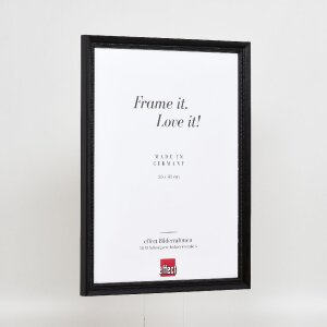 Cadre photo effet Profil 48 noir 10x15 cm avec verre clair