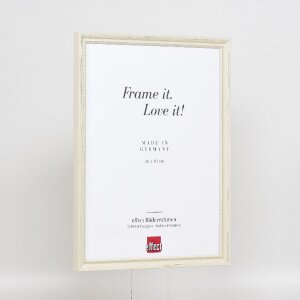 Cadre photo en bois profil 48 blanc 18x32 cm verre clair