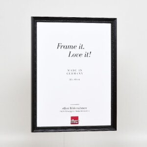 Cadre Photo Bois Profil 48 Noir 20x30 cm Verre Clair