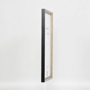 Cadre photo en bois effet profil 48 or 25x30 cm verre clair