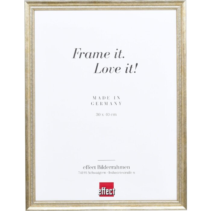 Cadre photo en bois Effect profil 48 or 27x48 cm, verre clair