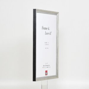 Cadre Photo Bois Profil 48 Argent 28x35 cm Verre Dépoli