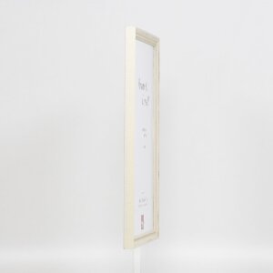 Cadre photo en bois profil 48 blanc 30x40 cm verre clair