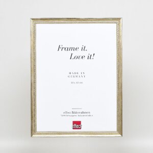 Cadre photo en bois doré 50x65 cm, verre clair, profil 48