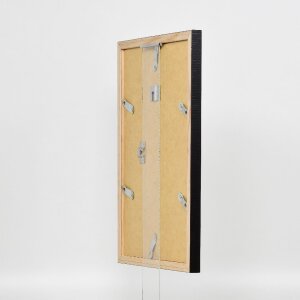 Cadre photo bois profil 48 noir 50x70 cm verre clair