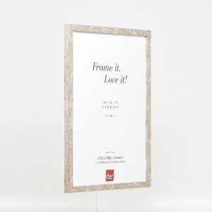 Cadre photo effet profil 51 argent antique 15x20 cm verre clair