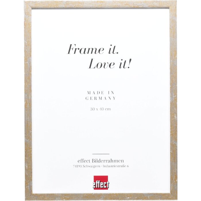 Cadre photo bois profil 51 antik argent 20x20 cm verre clair