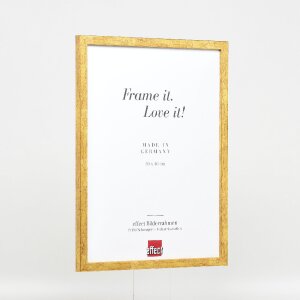 Cadre photo en bois Profil 51 antique doré 20x28 cm verre clair